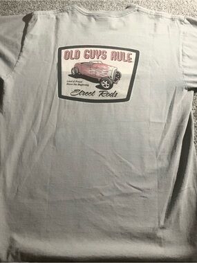 Old Guys Rule-Street Rods Graphic Tee - Light Gray